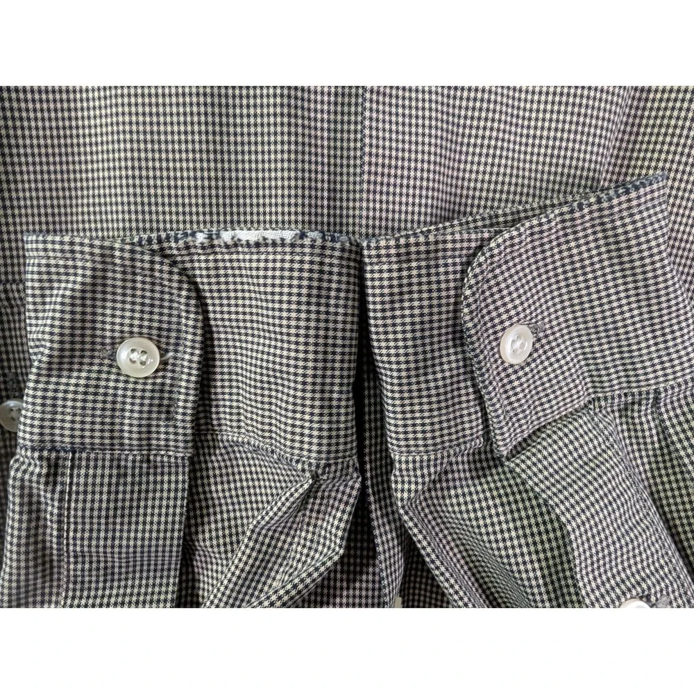 VTG Polo Ralph Lauren USA Houndstooth Check Shirt Men M Gorpcore Grunge Oversize